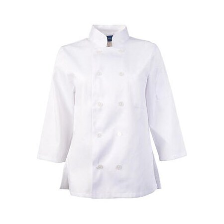 Allpoints Kng Lg Ladies Chef Coat White 3/4 Sleeve 1871L